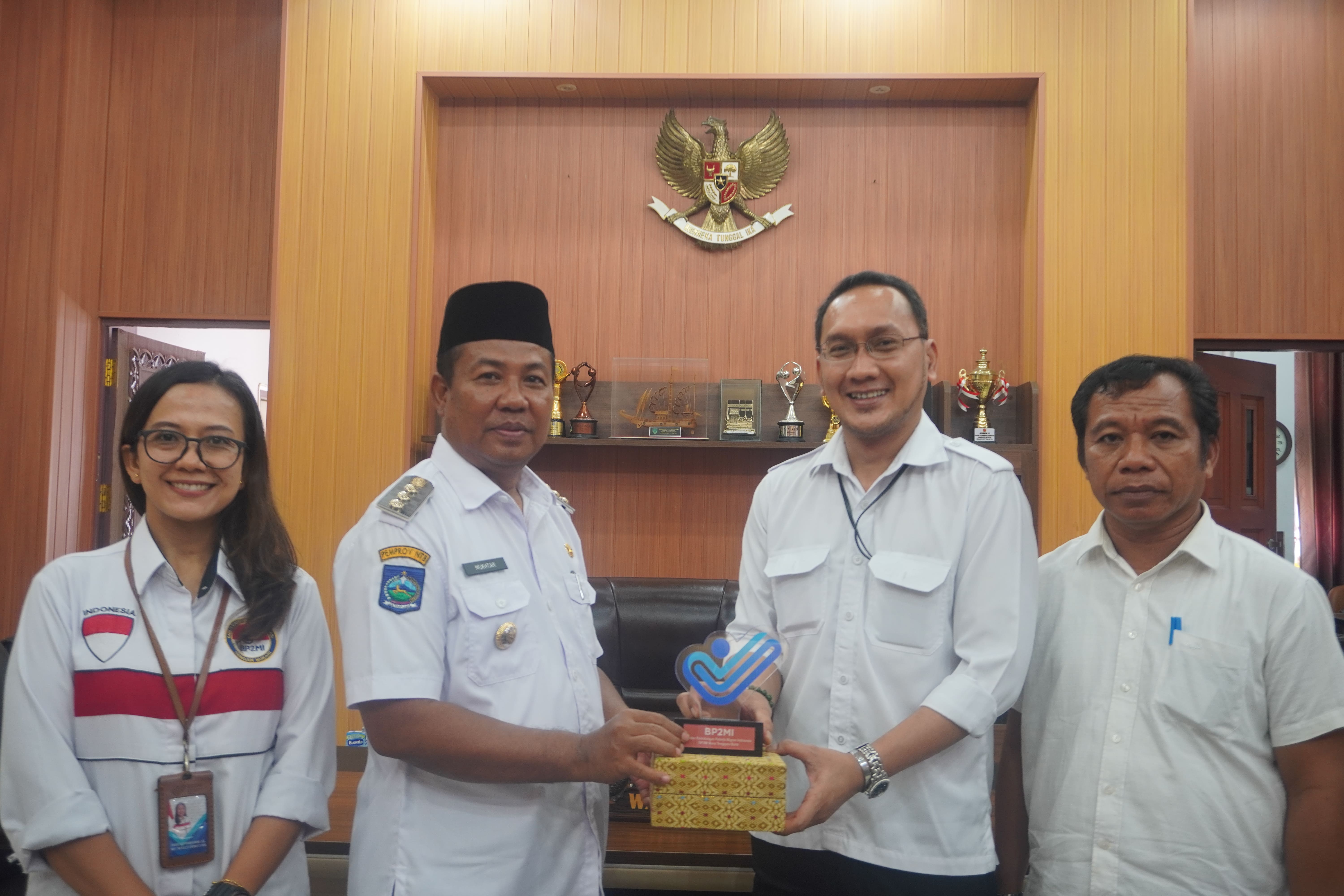 Silaturahmi Bersama Pj Walikota Bima, BP3MI NTB Sampaikan Pelaksanaaan Sosialisasi Migrasi Aman