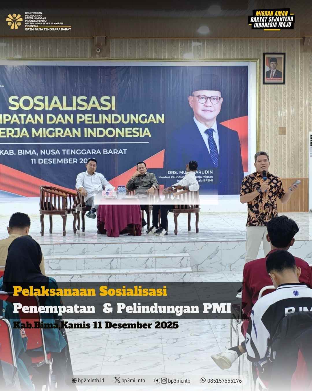 KP2MI Melaksanakan Sosialisasi Penempatan dan Pelindungan PMI di STKIP Taman Siswa Kab. Bima