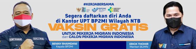 Pendaftaran Vaksin Bagi CPMI/PMI asal NTB