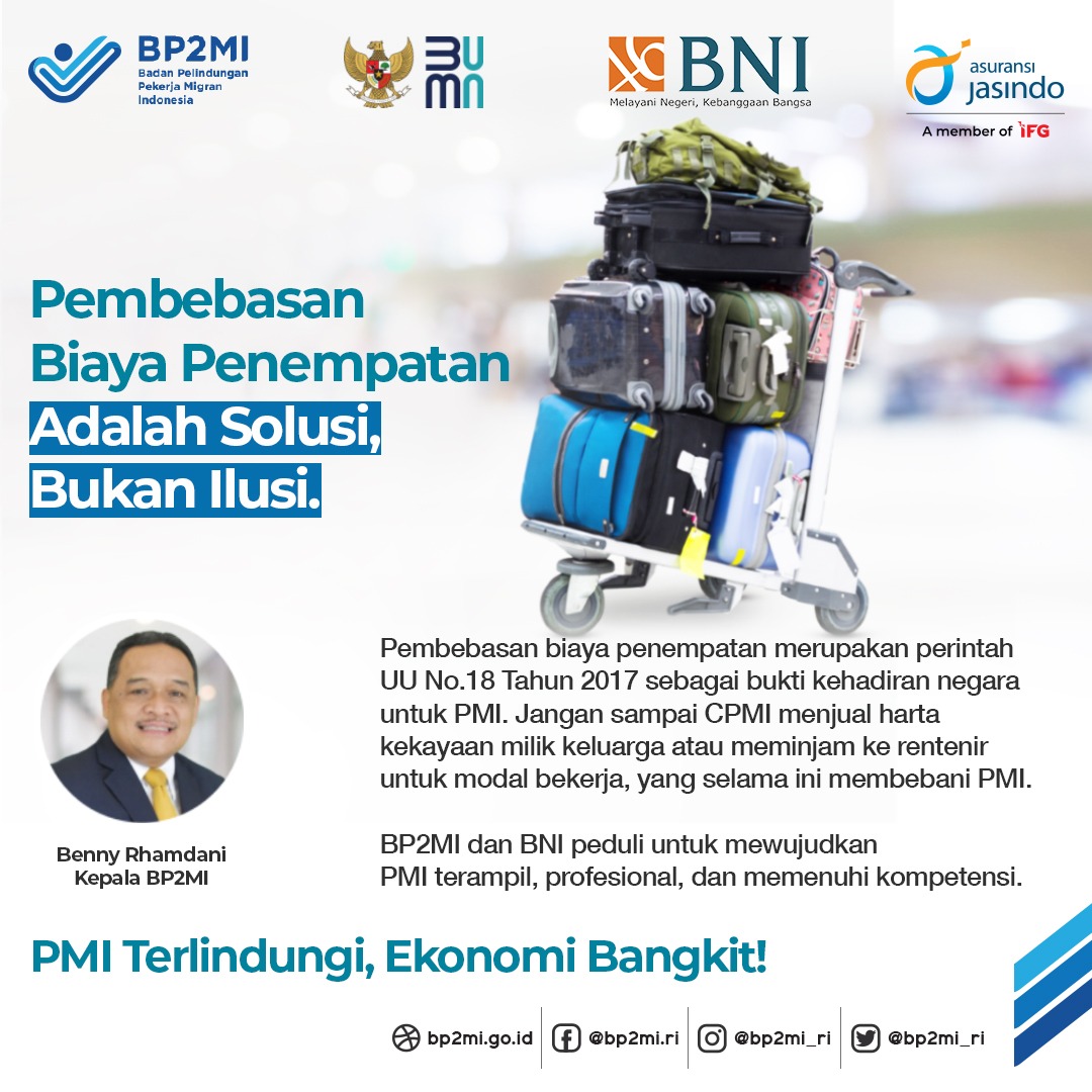 Pembebasan Biaya Penempatan, PMI Terlindungi, Ekonomi Bangkit
