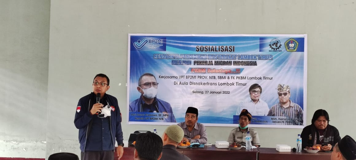 Sosialisasi Mengenai Rendahnya Tingkat Pendidikan Masyarakat Kab. Lombok Timur Menjadi PMI