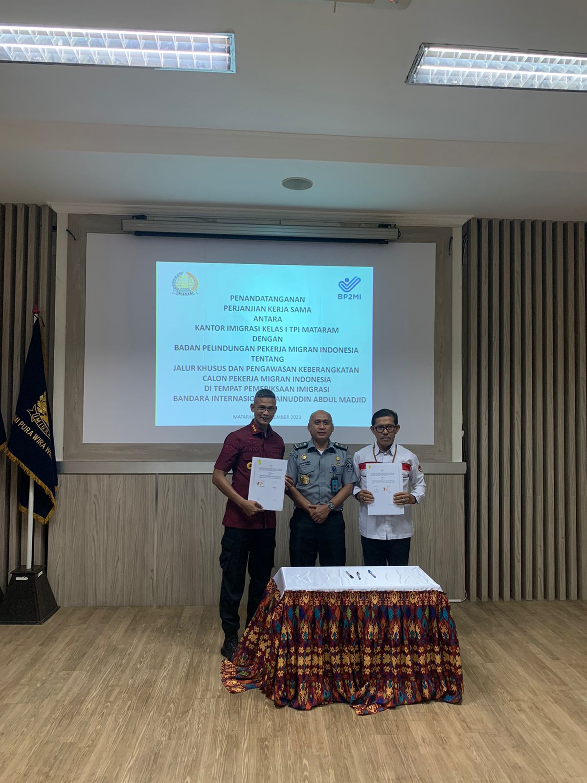 BP2MI tandatangani Perjanjian Kerjasama dengan Kantor Imigrasi kelas I TPI Mataram
