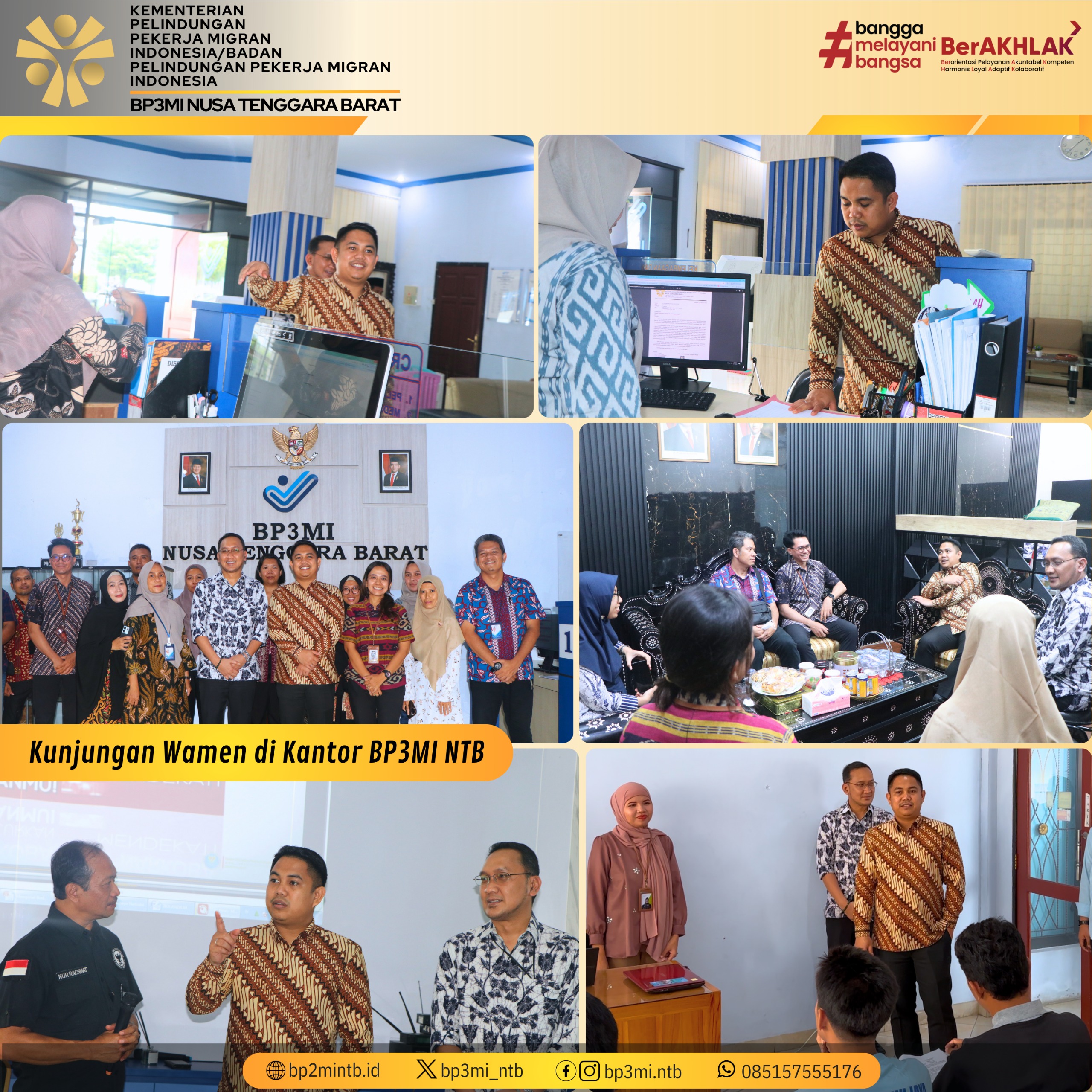 Wamen P2MI/BP2MI Mengunjungi Kantor BP3MI NTB