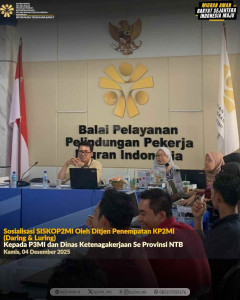 BP3MI NTB Selenggarakan Sosialisasi mengenai SiskoP2MI