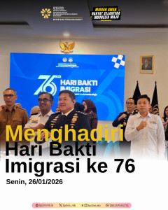 Kepala BP3MI NTB Hadiri Kegiatan Hari Bakti Imigrasi ke 76