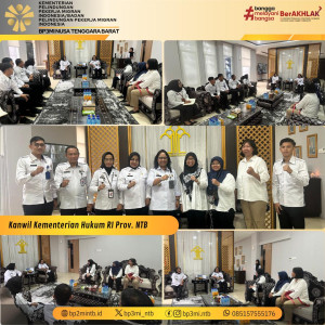 Kunjungi Kanwilkumham NTB, BP3MI NTB Bahas Kolaborasi Pengembangan Perijinan Produk UMKM PMI Purna