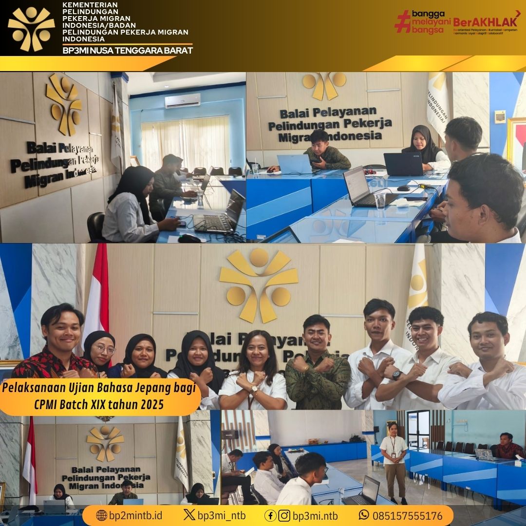 BP3MI NTB Fasilitasi Tes Bahasa Jepang Bagi CPMI Program G to G